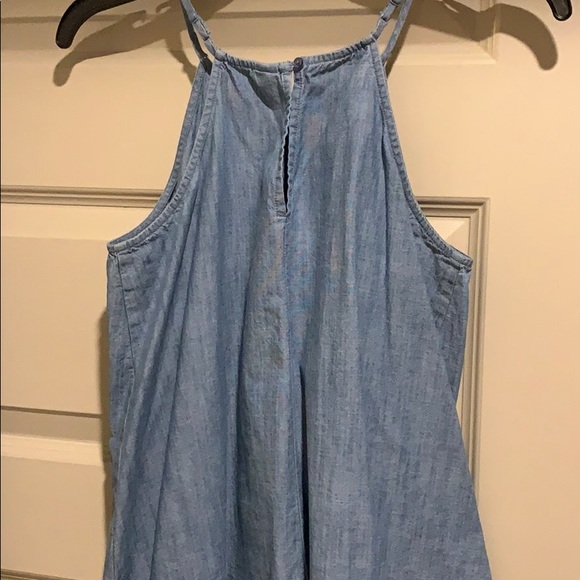 High Neck Chambray Top - Picture 3 of 3